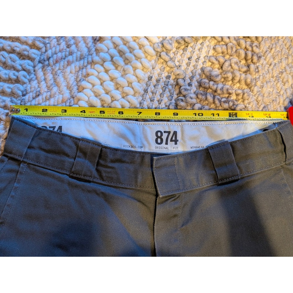 Dickies 874 Original Fit Work Pants Charcoal Grey Mens 30x32 Straight Leg Icons - Picture 8 of 10